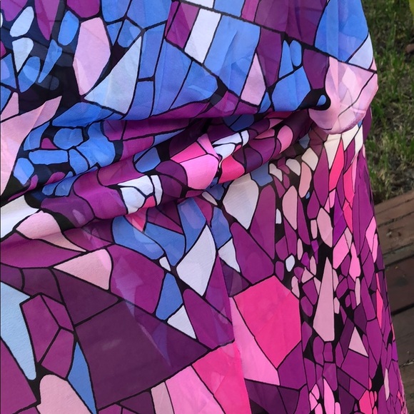 Retro Op Art Purple Kimono Coverup - Picture 7 of 7